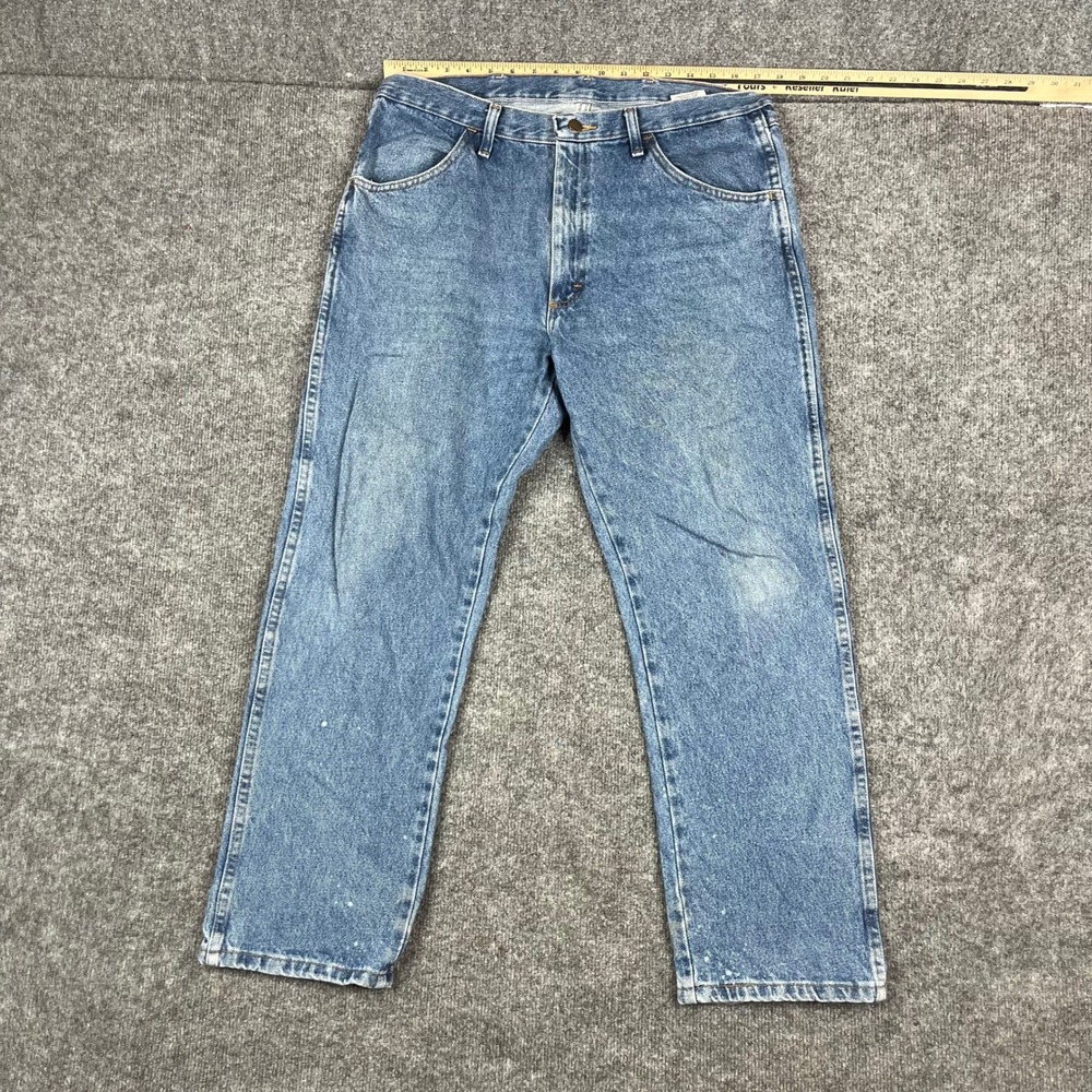 Rustler Jeans Mens Size 36x29 Blueβ Straight Leg Denim Workwear Faded Casual